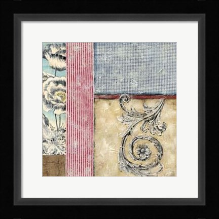 Framed Vintage Collage I Print