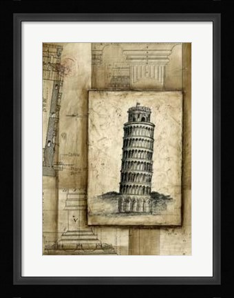 Framed Passport To Pisa Print