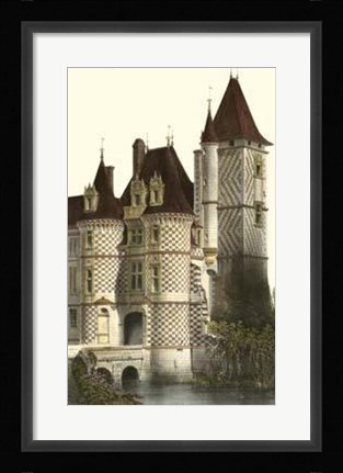 Framed French Chateaux In Brick II Print