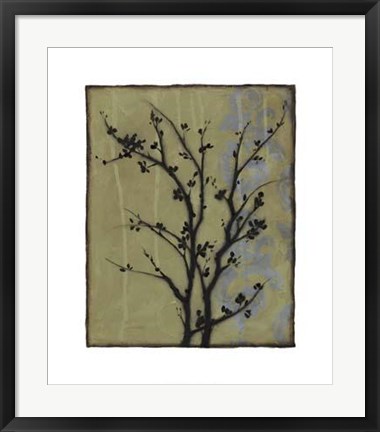 Framed Branch In Silhouette III Print