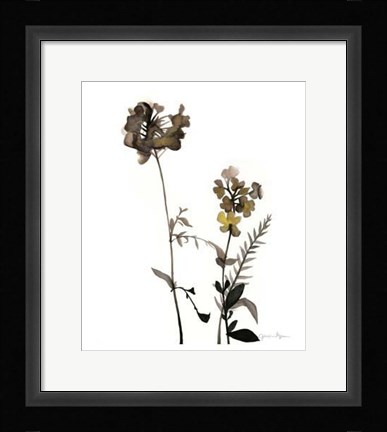 Framed Watermark Wildflowers V Print