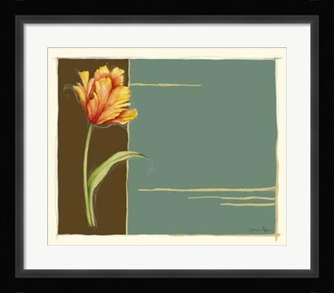 Framed Parrot Tulip No 1 Print
