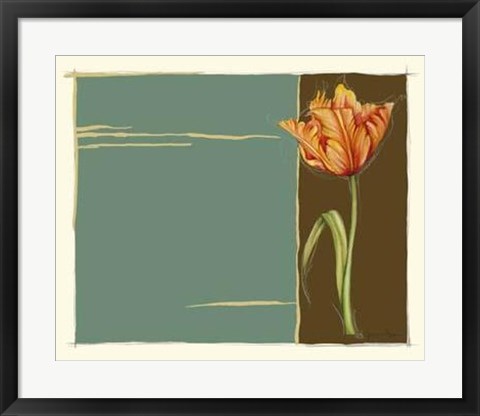 Framed Parrot Tulip No 2 Print