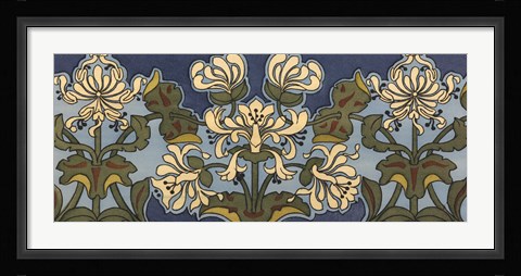 Framed Honeysuckle Nouveau I Print