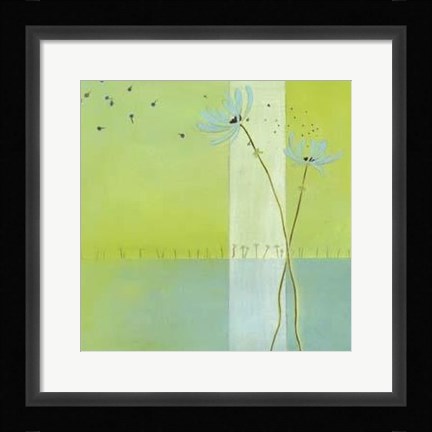 Framed Blue Seedlings IV Print
