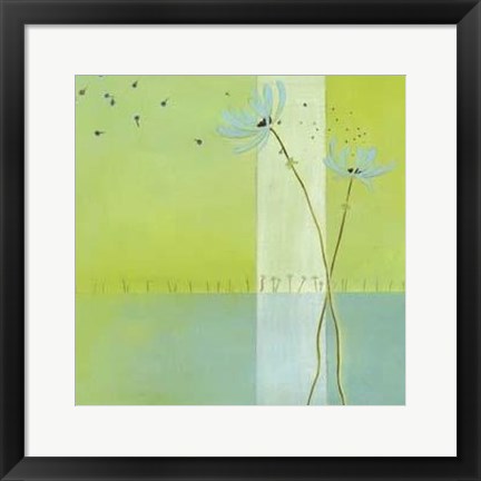 Framed Blue Seedlings IV Print