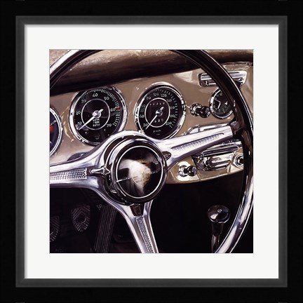 Framed Bianco Corsa Print