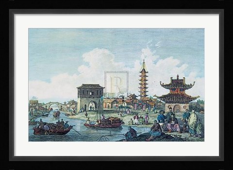 Framed Staunton's Embassy to China Print