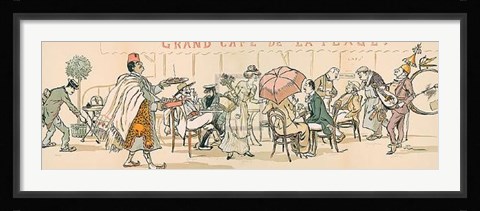Framed Grand Cafe De La Plage Print