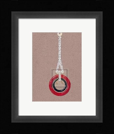 Framed Jewellery Designs III Print