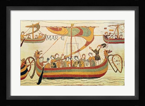 Framed Bayeaux Tapestry Detail B Print