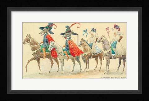 Framed Carnaval De Nice, 1951 Print