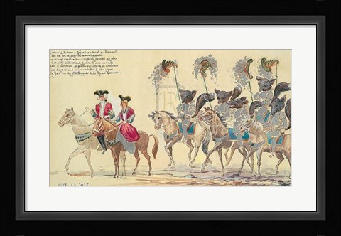 Framed Carnaval De Nice, 1961 Print