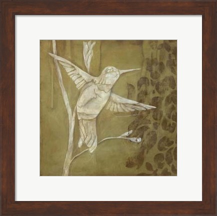 Framed Wings and Damask III Print