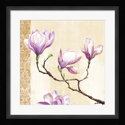 Framed Magnolias On Pink Print
