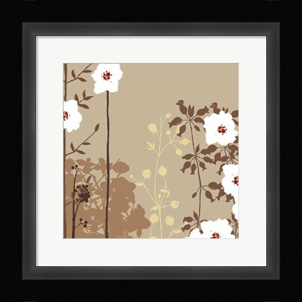 Framed Falling Blossoms II Print