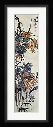 Framed Flowers - Orange Lilies Print