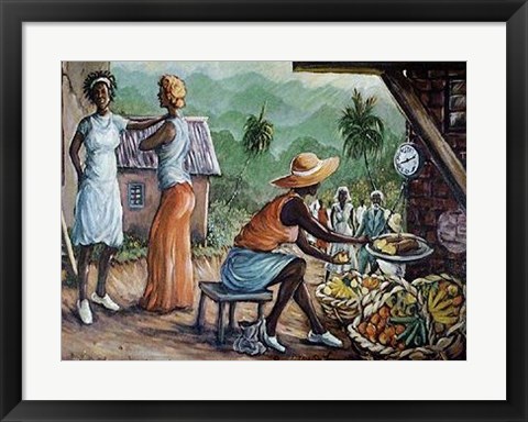 Framed Street Market Print