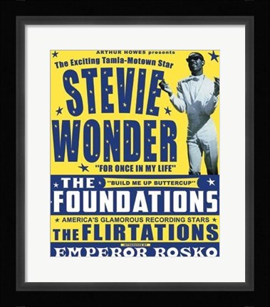 Framed Stevie Wonder, Coventry, England, 1969 Print