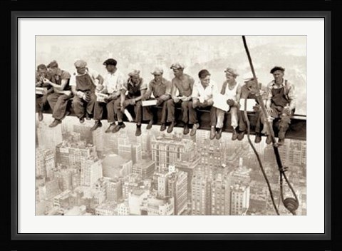 Framed Eating Above Manhattan Print