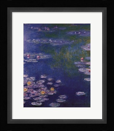 Framed Waterlilies at Giverny Print