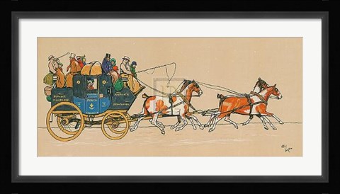 Framed Stagecoach I Print