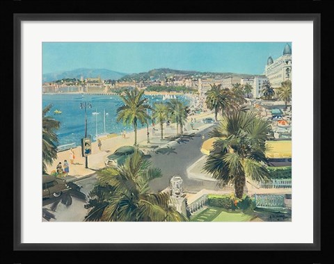 Framed Le Promenade, Nice Print