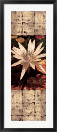 Framed Waterlily Panel I Print