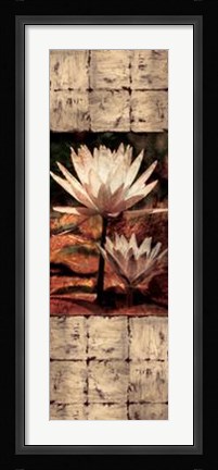 Framed Waterlily Panel II Print