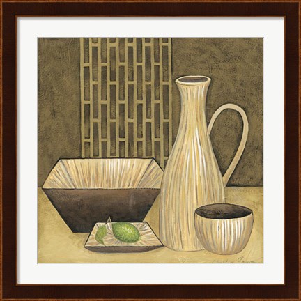 Framed Bamboo Vase Print