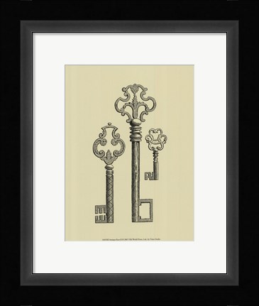 Framed Antique Keys II Print