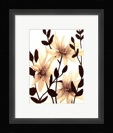 Framed Blossoming Silhouette II Print