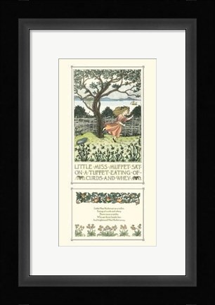 Framed Little Miss Muffet Print