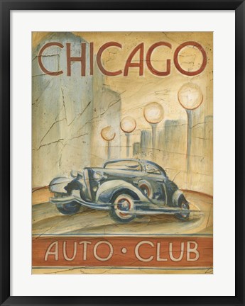 Framed Chicago Auto Club Print