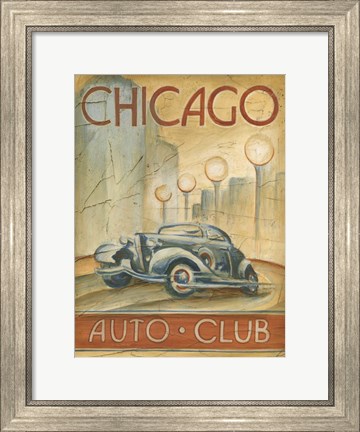 Framed Chicago Auto Club Print