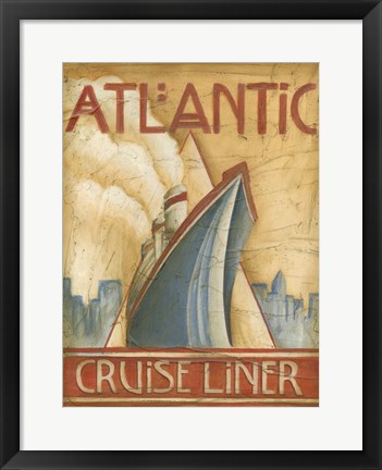 Framed Atlantic Cruise Liner Print