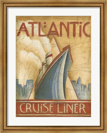 Framed Atlantic Cruise Liner Print