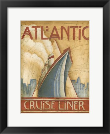 Framed Atlantic Cruise Liner Print