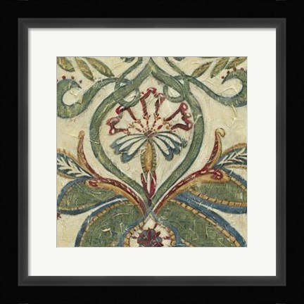 Framed Textured Tapestry I Print