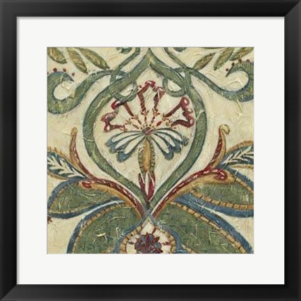 Framed Textured Tapestry I Print
