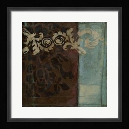 Framed Damask Tapestry I Print