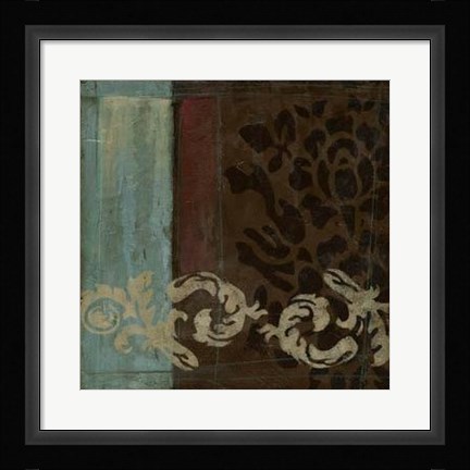 Framed Damask Tapestry II Print