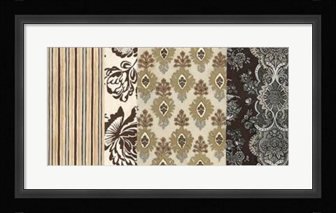 Framed Neutral Nouveau Panel II Print