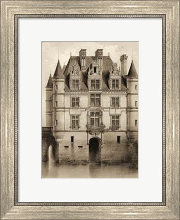 Framed Petite Sepia Chateaux V Print