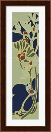 Framed Nouveau Floral Panel II Print