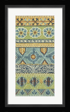 Framed Eastern Embroidery I Print