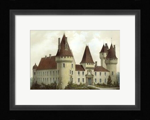 Framed Petite French Chateaux I Print