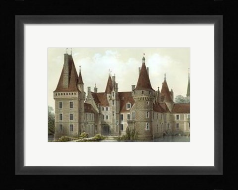 Framed Petite French Chateaux IV Print