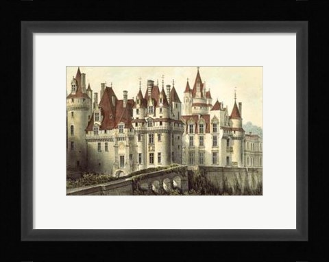 Framed Petite French Chateaux VII Print