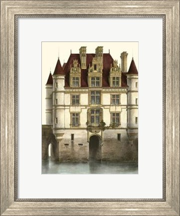 Framed Petite French Chateaux IX Print